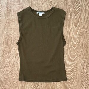 Reformation Olive Green Sleeveless Tank